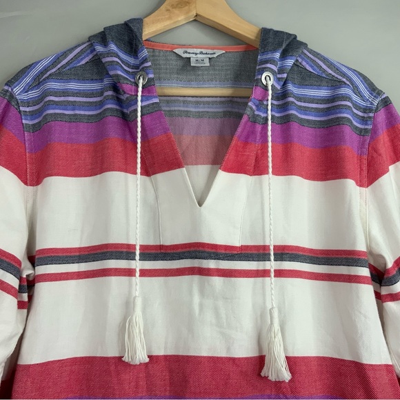 Tommy Bahama Women’s Sunset Stripe Hoodie Tunic. Women’s Size Medium. - Picture 3 of 6